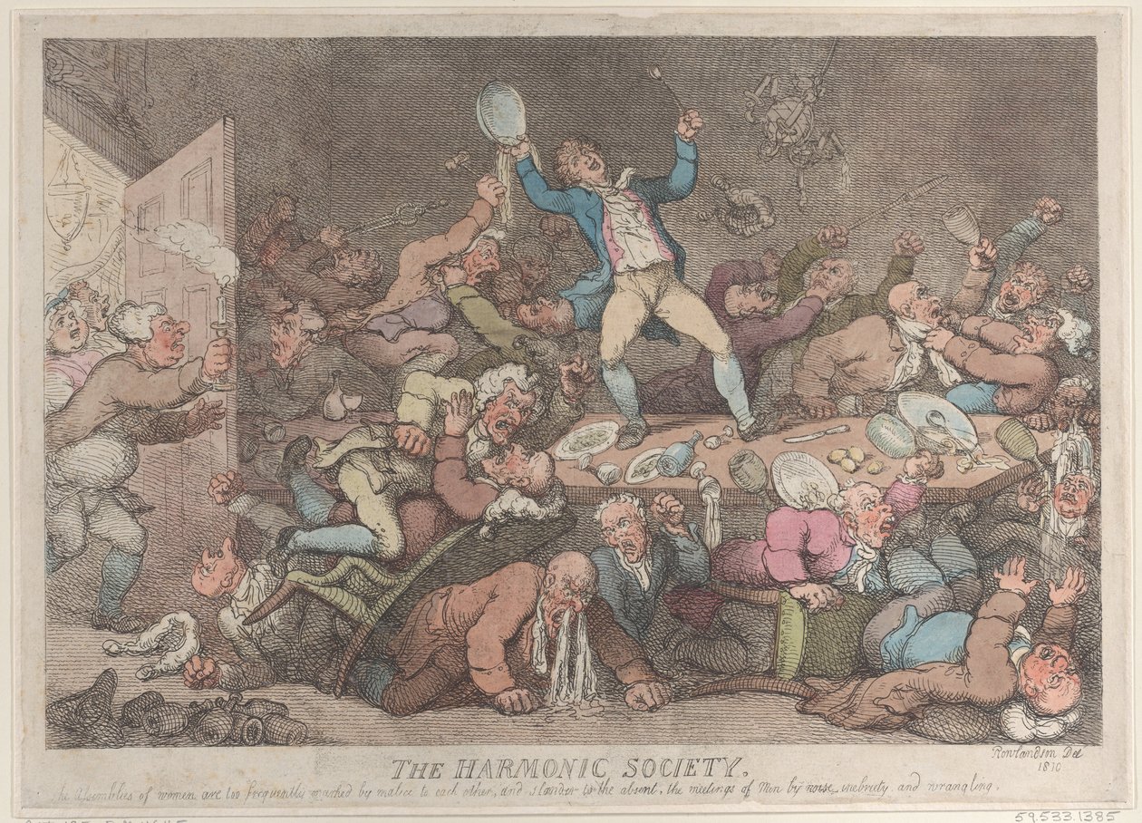A Sociedade Harmônica, 1810., 1810. de Thomas Rowlandson