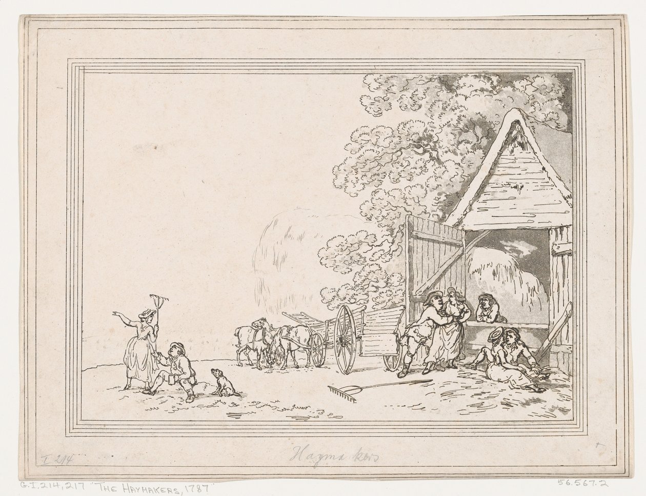 Os Haymakers, 1787., 1787. de Thomas Rowlandson