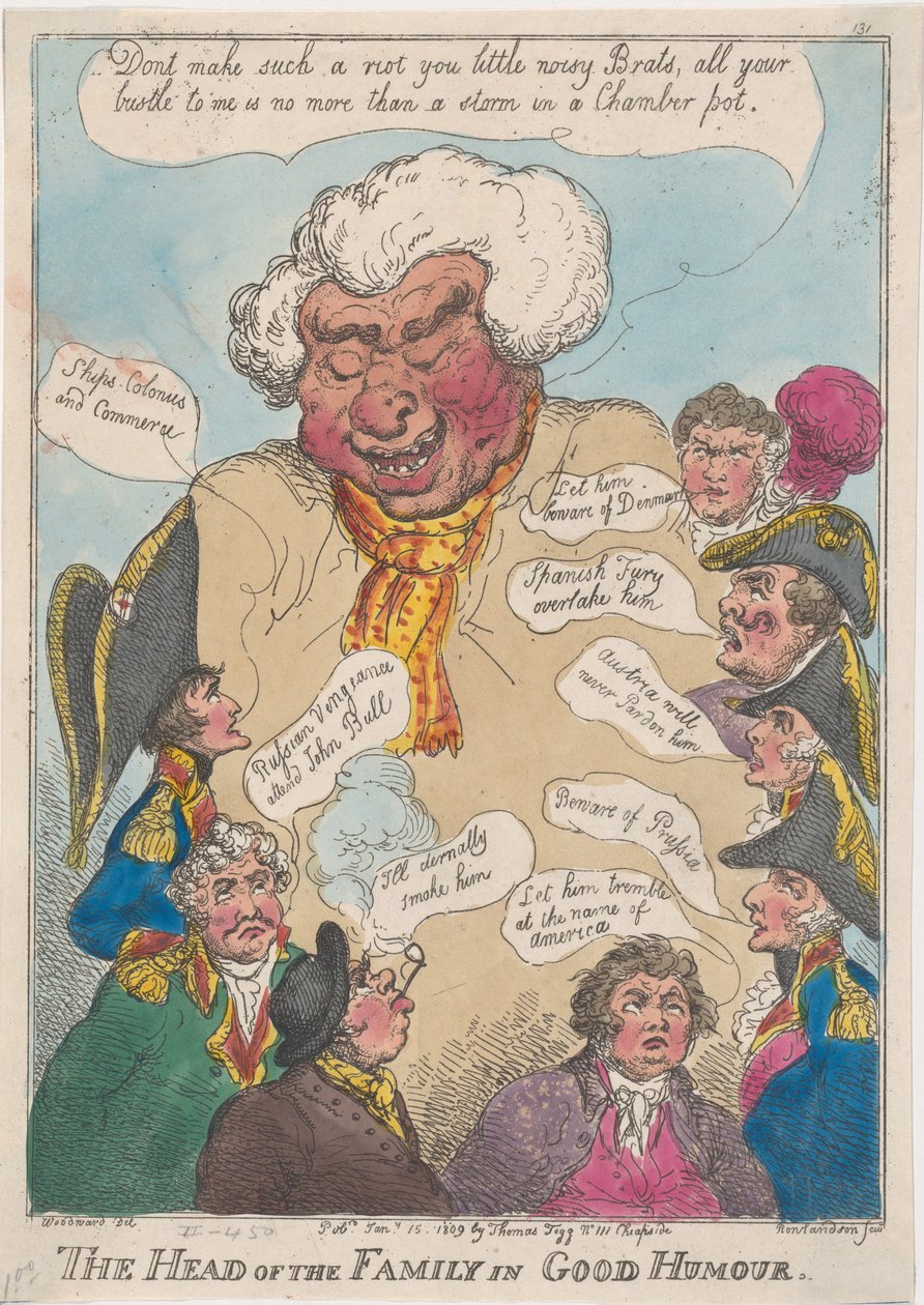 O chefe da família de bom humor, 15 de janeiro de 1809., 15 de janeiro de 1809. de Thomas Rowlandson