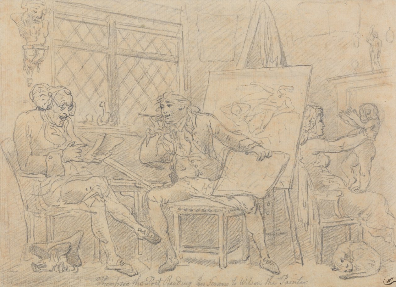 O historiador que inspira a mente do jovem pintor de Thomas Rowlandson