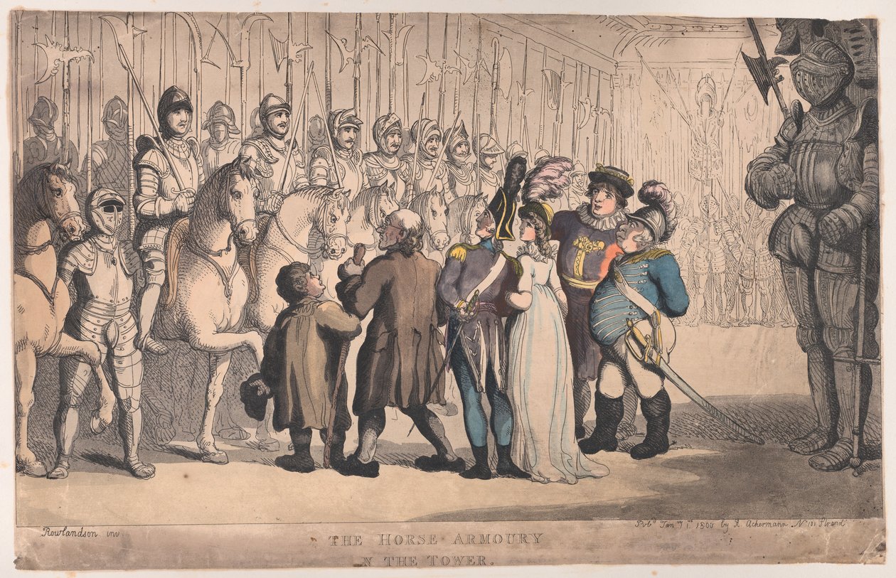 O Arsenal de Cavalos na Torre, 1º de janeiro de 1800., 1º de janeiro de 1800. de Thomas Rowlandson