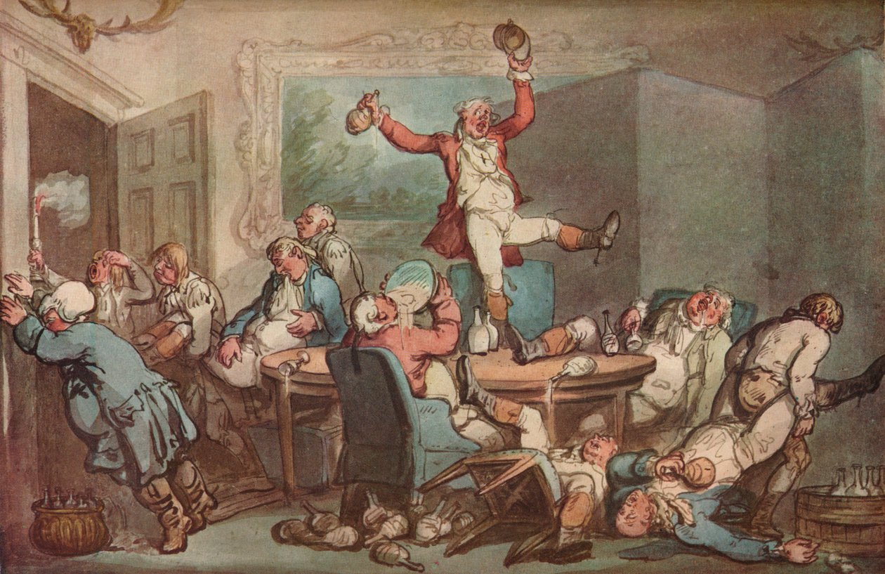 A ceia da caça, c1780-1825. de Thomas Rowlandson