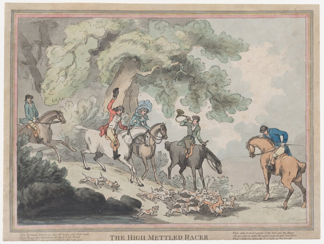 The Hunter from The Life of a Racehourse, or The High-Mettled Racer, 20 de julho de 1789., 20 de julho de 1789 de Thomas Rowlandson