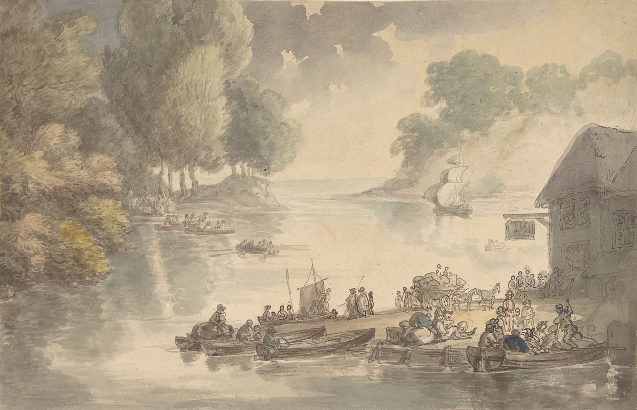 A Pousada no Ford, 1775-1827. de Thomas Rowlandson