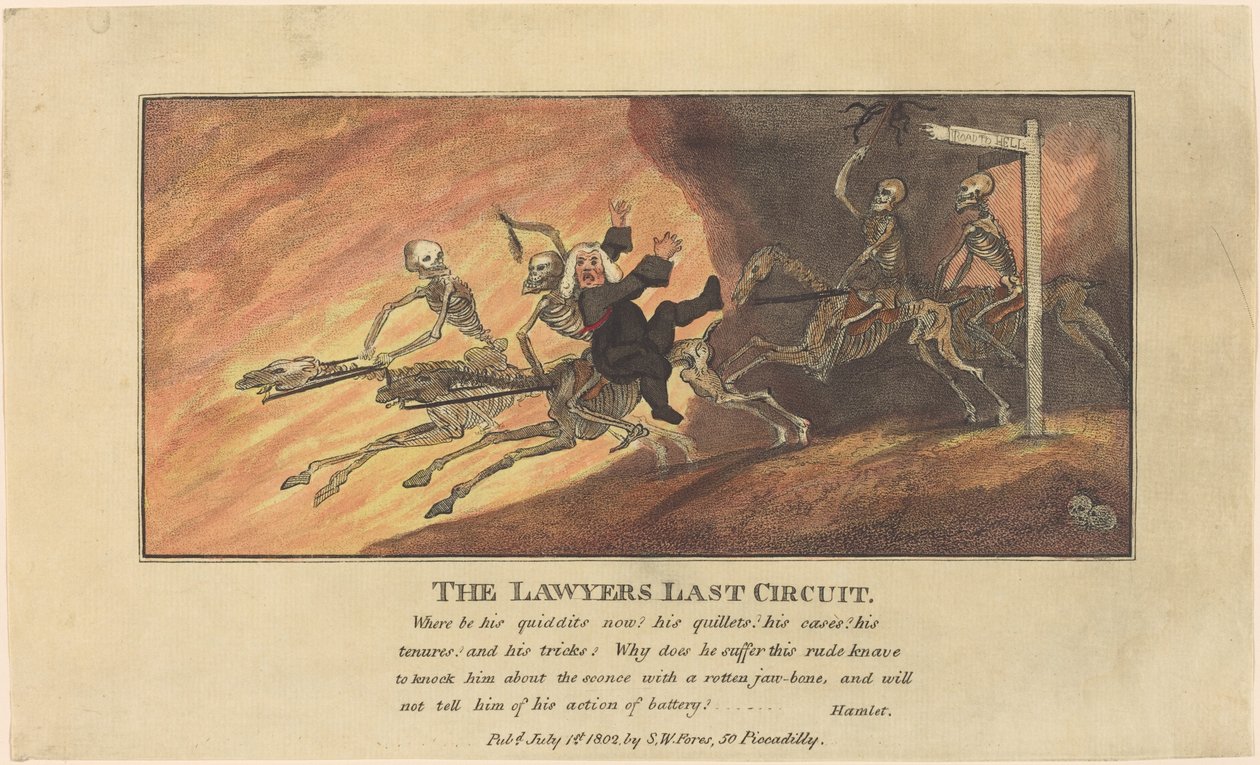 O último circuito dos advogados de Thomas Rowlandson