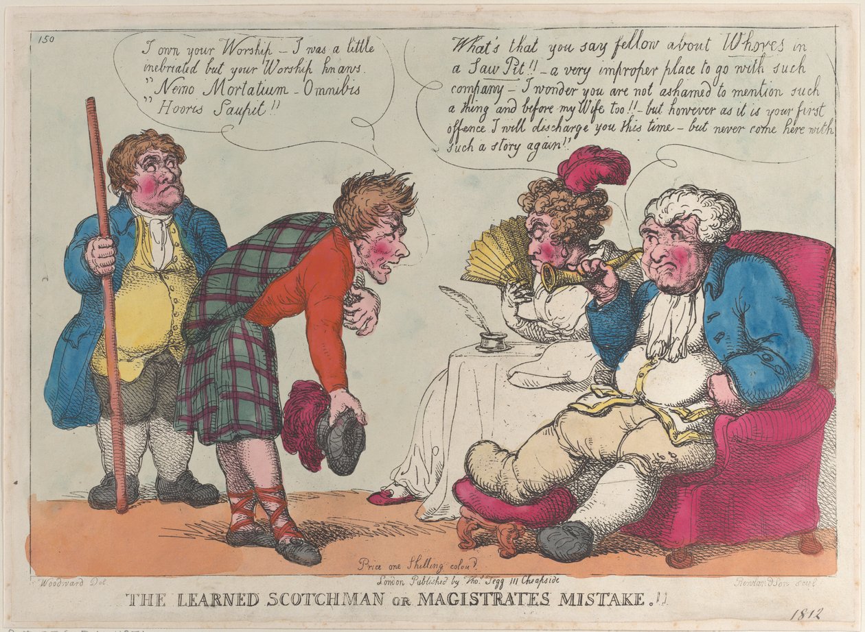 O Erudito Escocês ou Erro dos Magistrados.!!, 1812., 1812. de Thomas Rowlandson