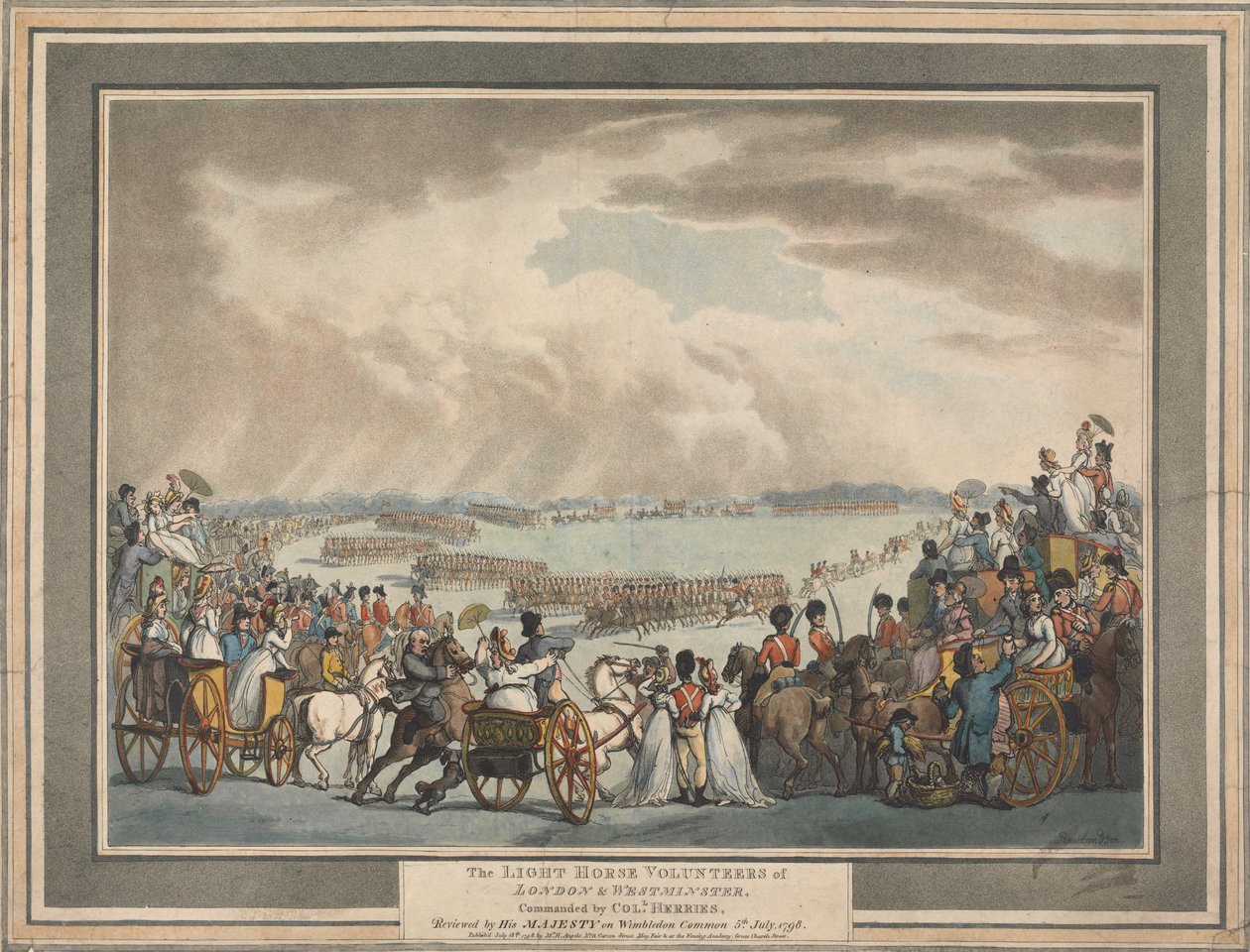 Os Voluntários do Light House de Londres e Westminster de Thomas Rowlandson