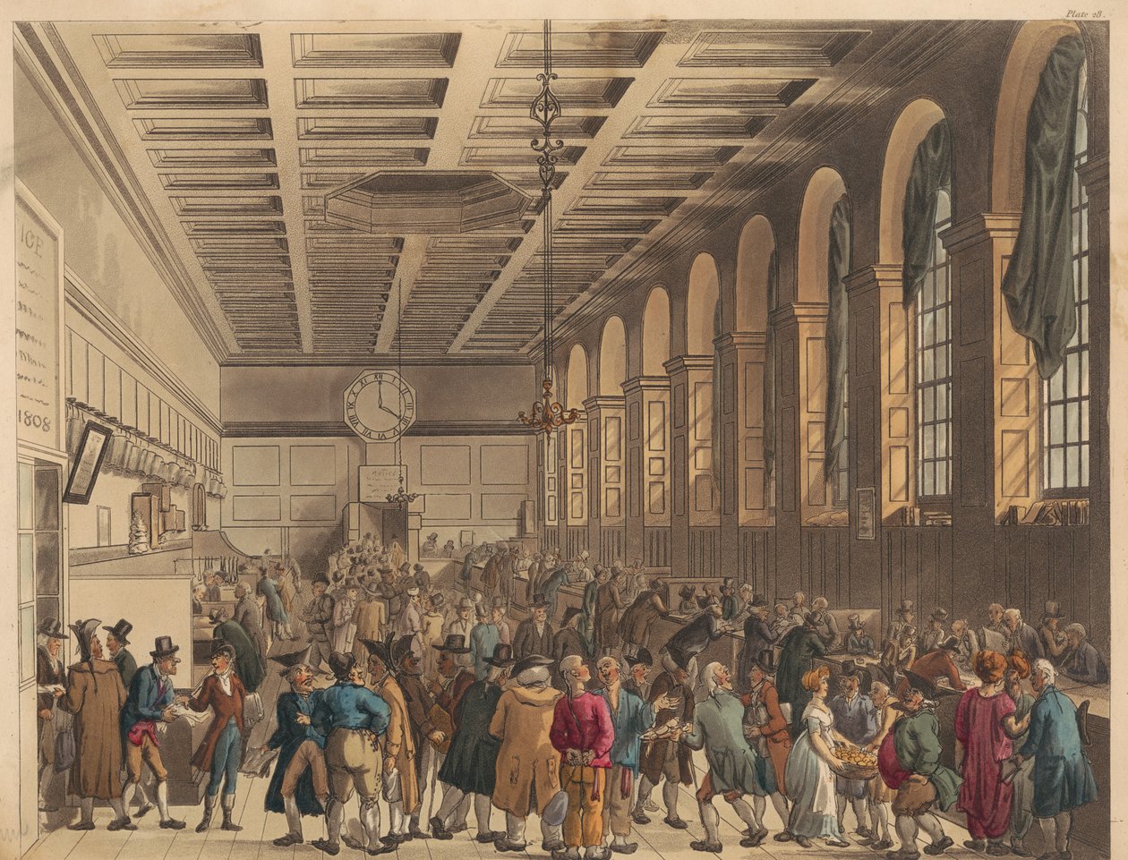 A Sala Longa, Custom House de Thomas Rowlandson