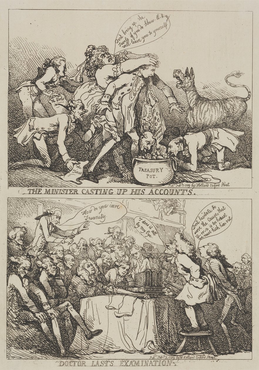 O ministro a fazer as contas de Thomas Rowlandson