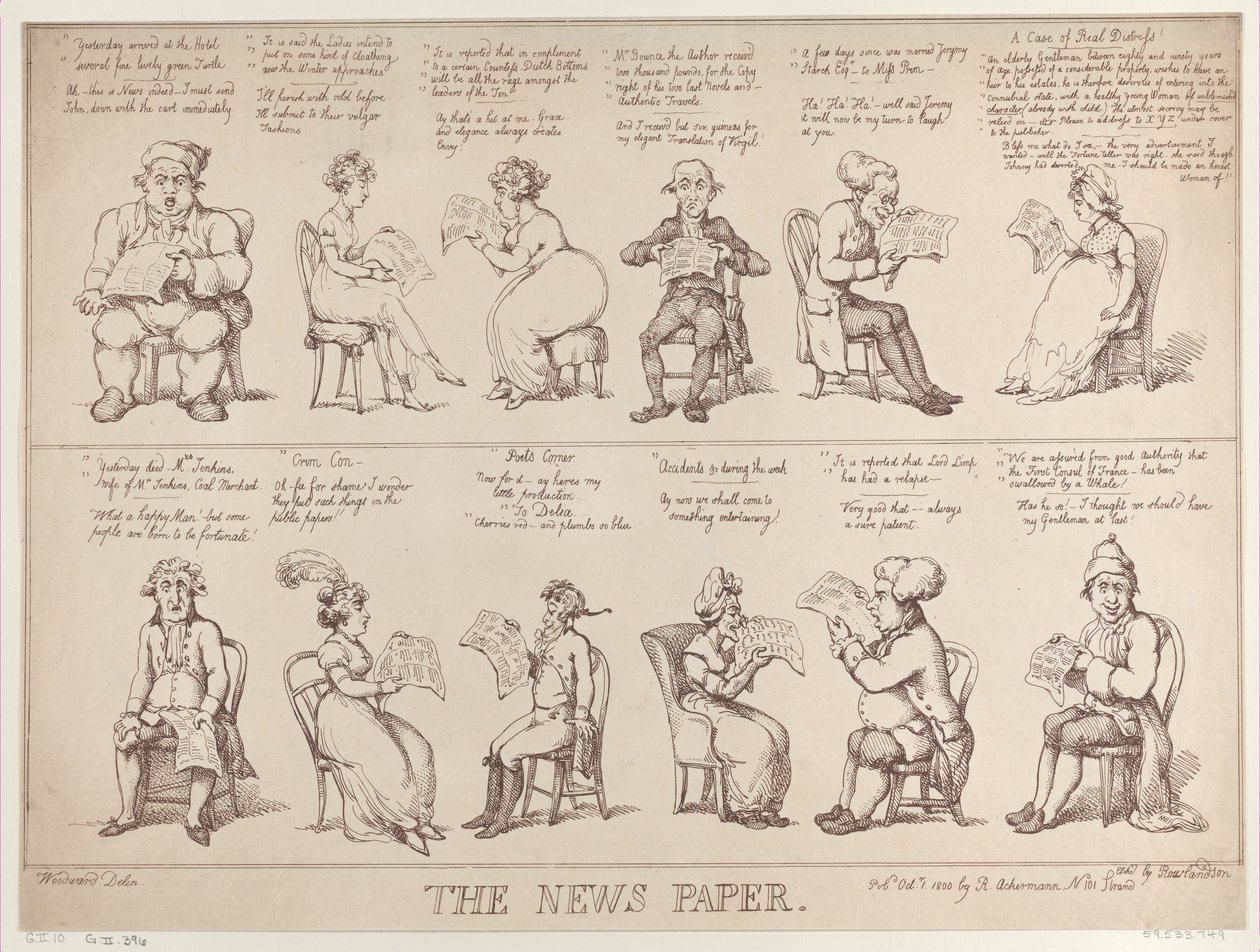 The News Paper, 1 de outubro de 1808., 1 de outubro de 1808. de Thomas Rowlandson