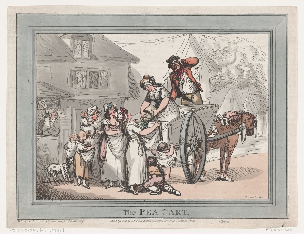 O carrinho de ervilhas, 16 de abril de 1788., 16 de abril de 1788. de Thomas Rowlandson