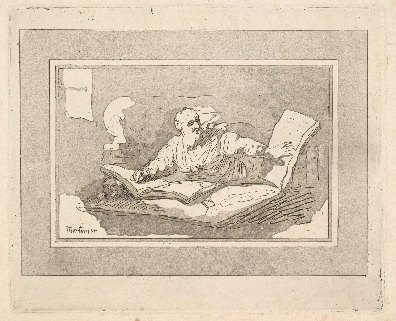 O livro de cópias do velho barbudo filósofo, 1783-87. de Thomas Rowlandson