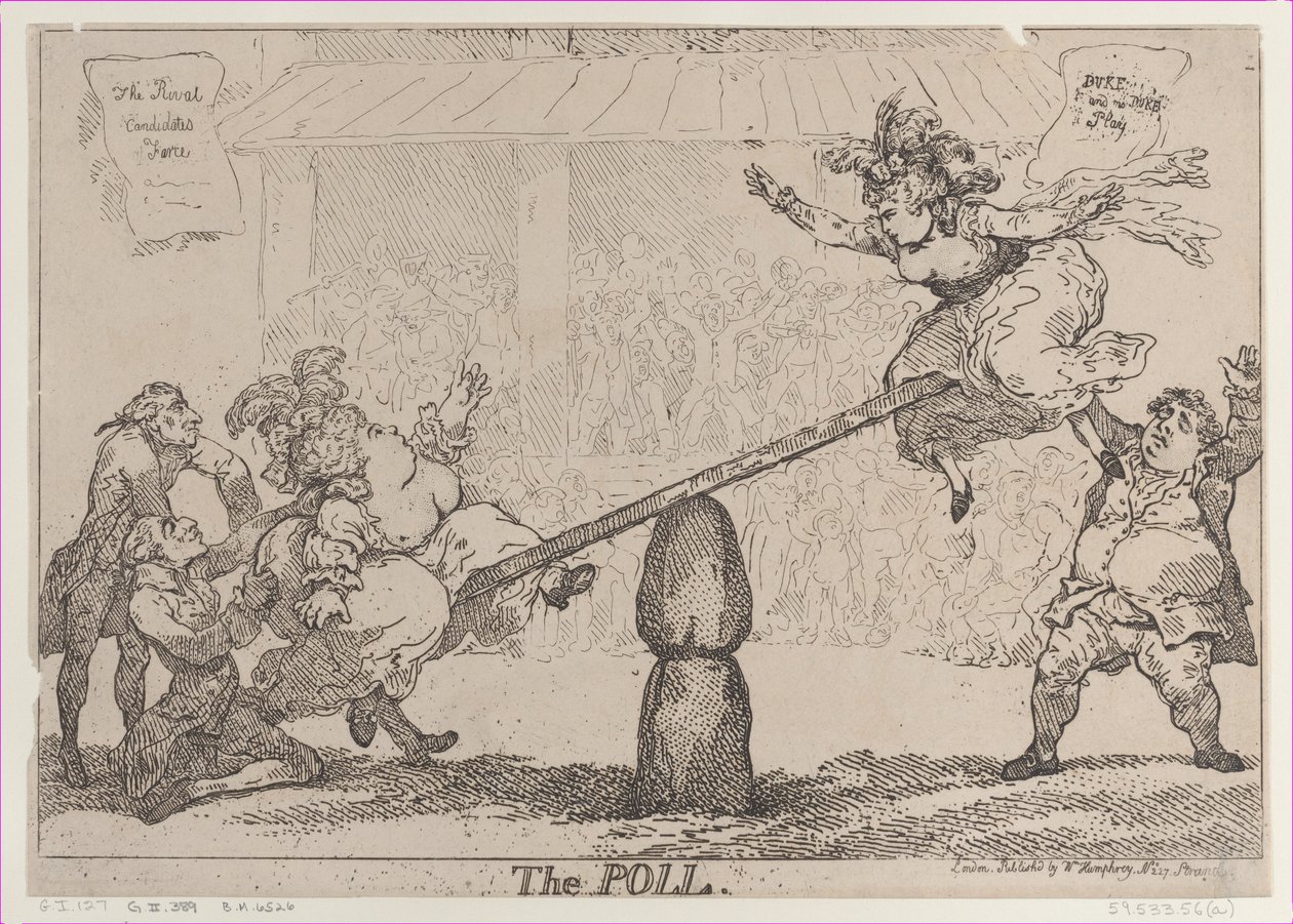 The Poll, 12 de abril de 1784., 12 de abril de 1784. de Thomas Rowlandson