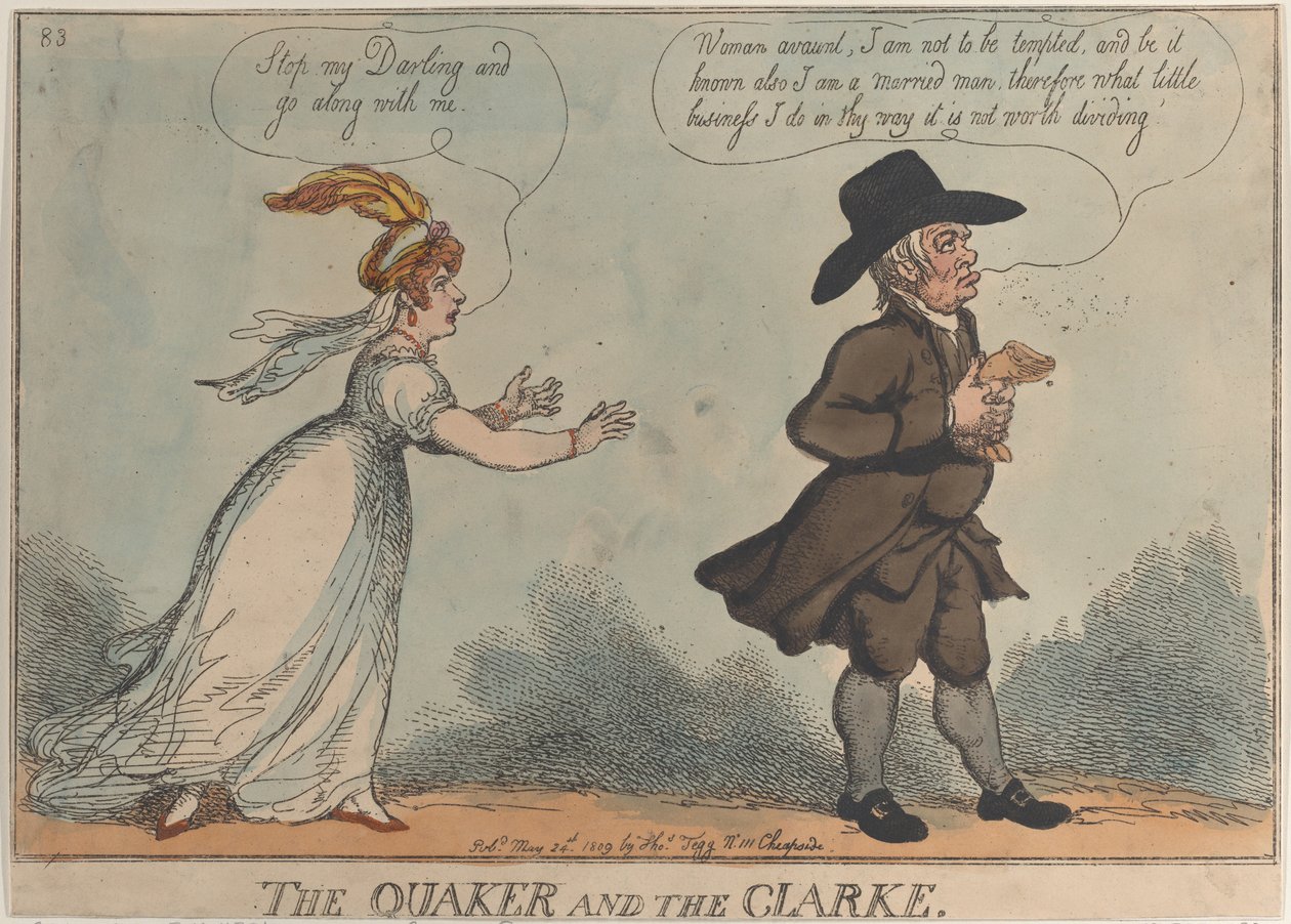O Quaker e o Clarke, 24 de maio de 1809., 24 de maio de 1809. de Thomas Rowlandson