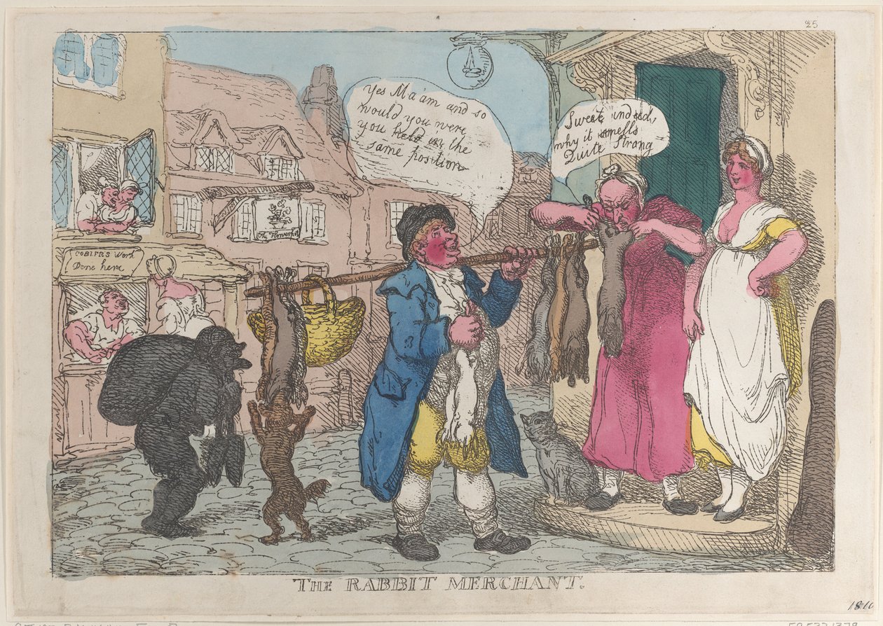 The Rabbit Merchant, 1810., 1810. de Thomas Rowlandson