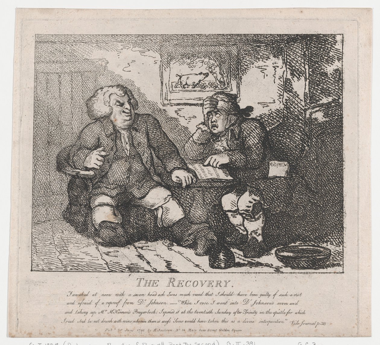 As belezas pitorescas da recuperação de Boswell, segunda parte, 20 de junho de 1786., 20 de junho de 1786. de Thomas Rowlandson
