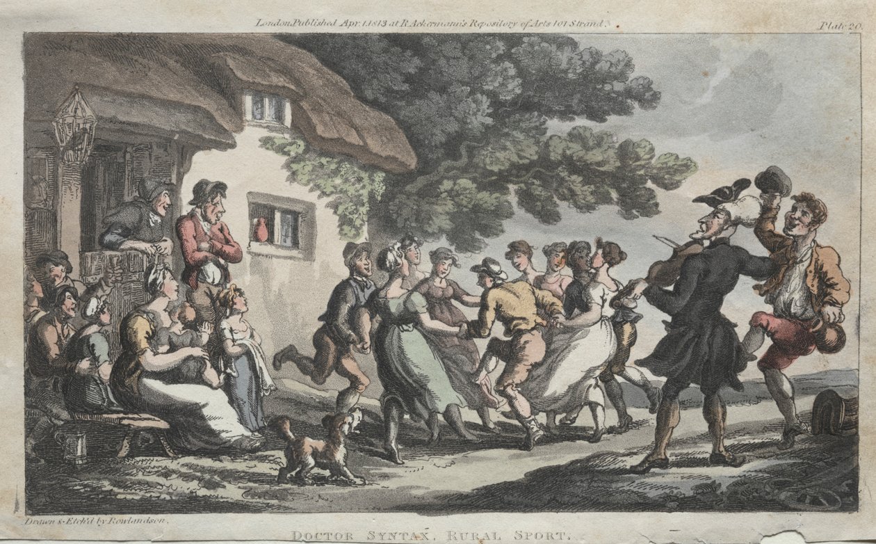 O Rev. Dr. Sintaxe Esporte Rural, 1813. de Thomas Rowlandson