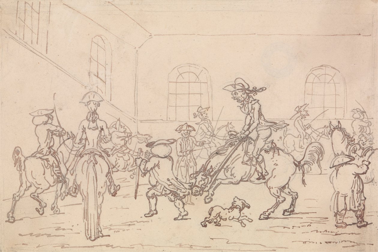 A Escola de Equitação de Thomas Rowlandson