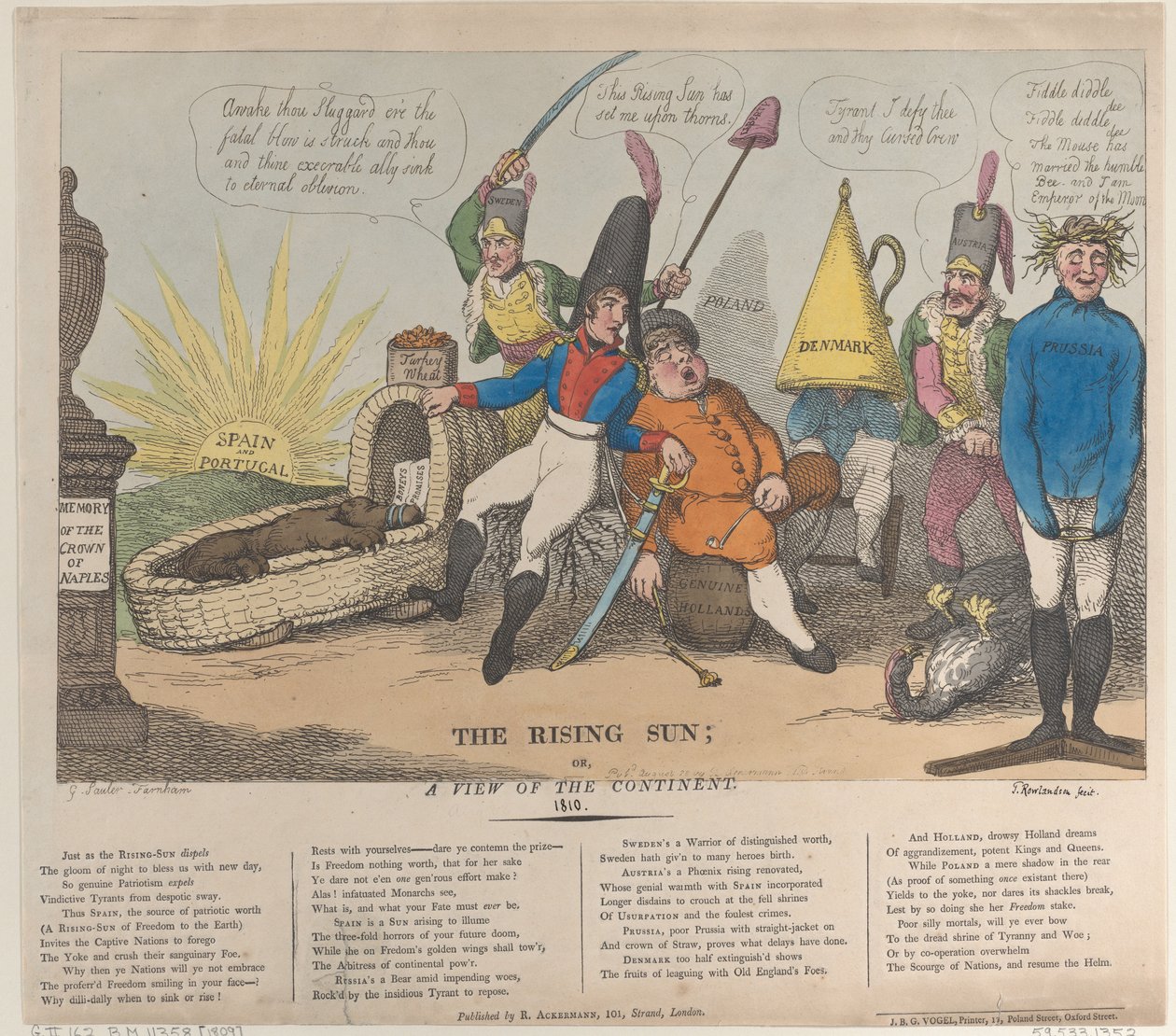 The Rising Sun, Or, A View of the Continent, 28 de Agosto de 1810, 28 de Agosto de 1810. de Thomas Rowlandson