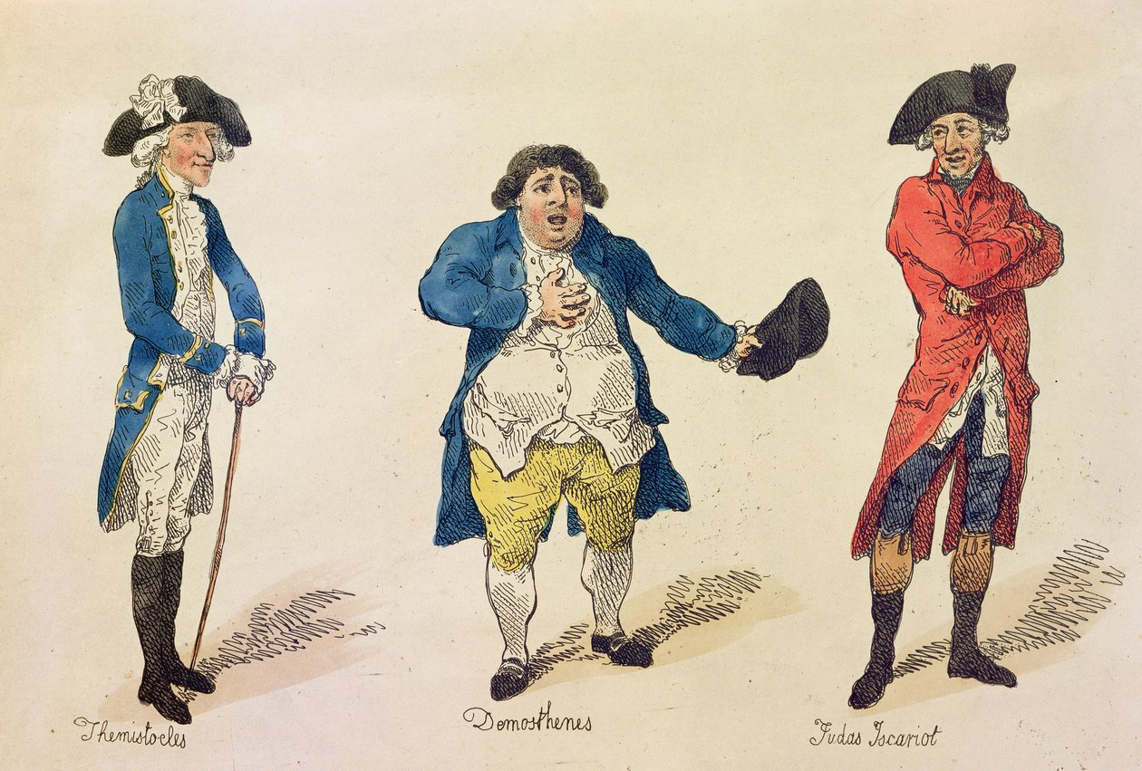 The Rival Candidates, frontispício do livro História da Eleição de Westminster .. por Lovers of Truth and Justice, Londres, 1784 (gravura a cores) de Thomas Rowlandson