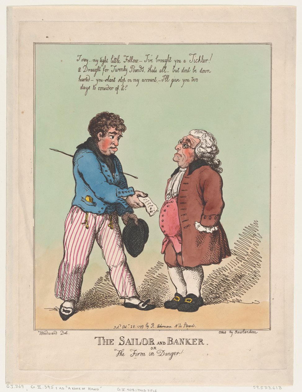 O Marinheiro e o Banqueiro, 28 de outubro de 1799., 28 de outubro de 1799. de Thomas Rowlandson