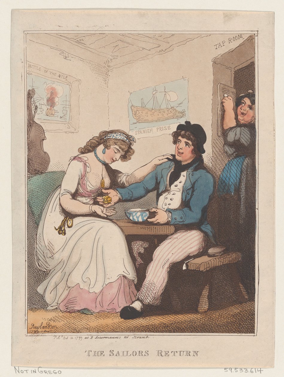 O Retorno do Marinheiro, 10 de outubro de 1799., 10 de outubro de 1799. de Thomas Rowlandson