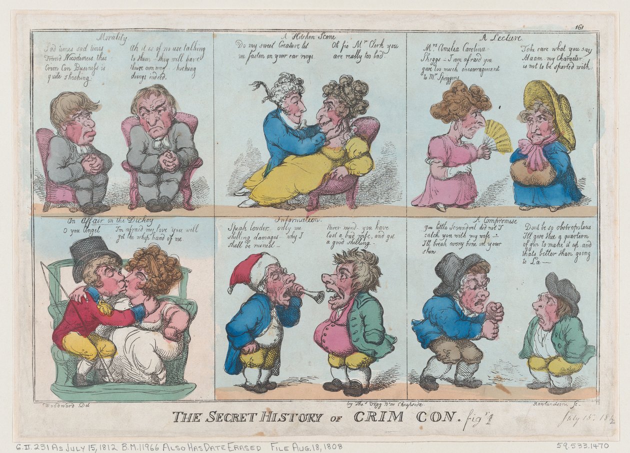The Secret History of Crim Con, Fig 1, 18 de agosto de 1808., 18 de agosto de 1808. de Thomas Rowlandson
