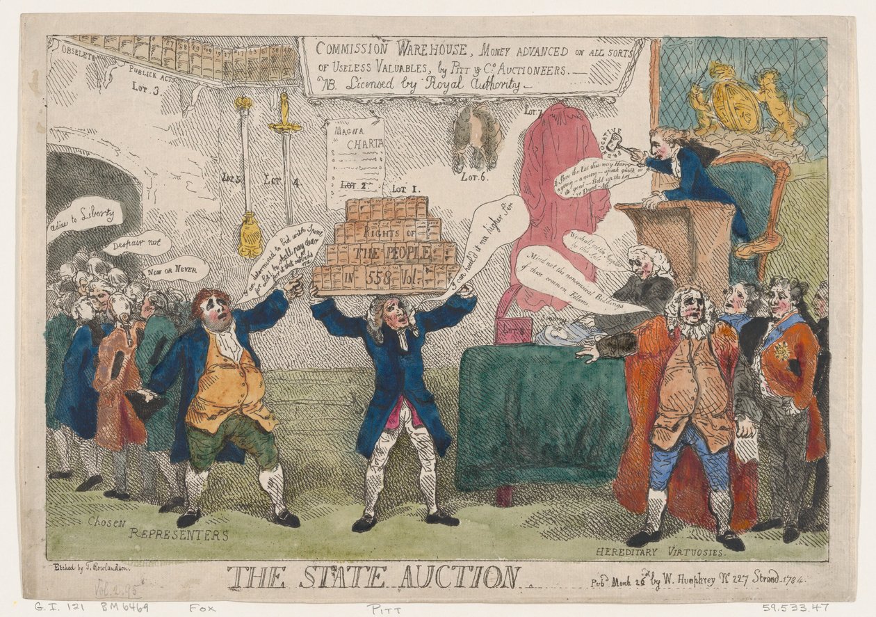 O Leilão do Estado, 26 de março de 1784., 26 de março de 1784. de Thomas Rowlandson