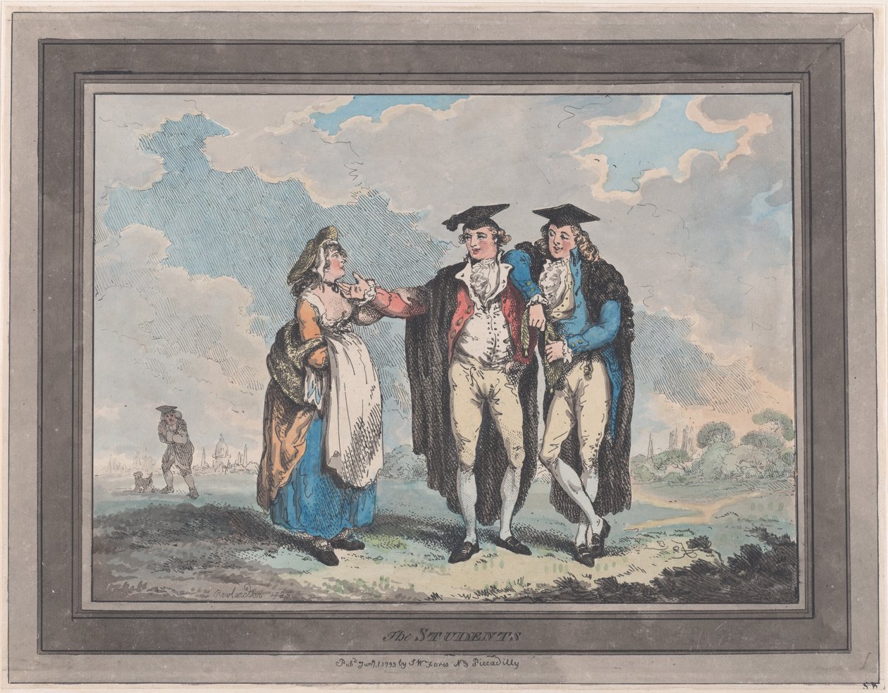 Os Estudantes, 1º de janeiro de 1793., 1º de janeiro de 1793. de Thomas Rowlandson
