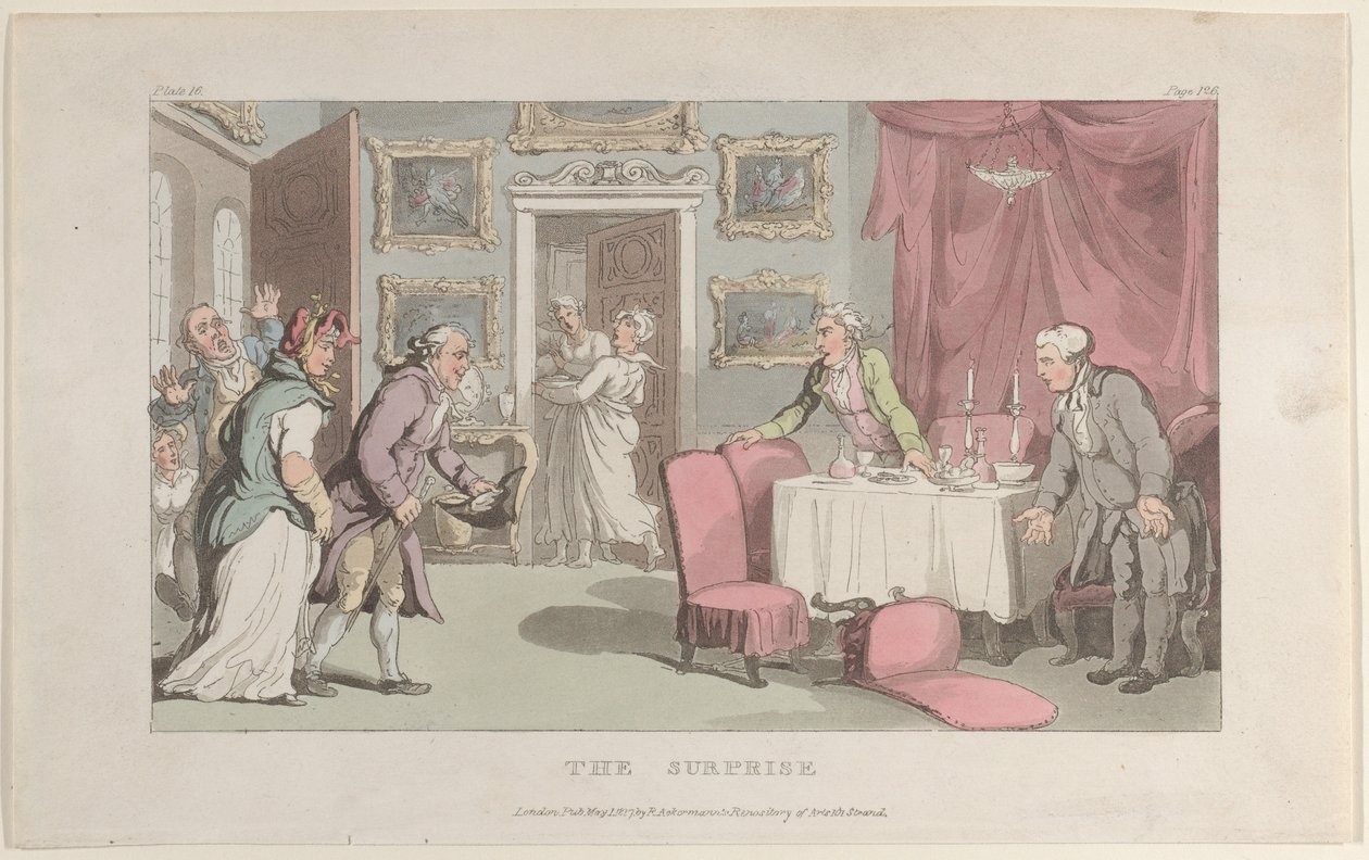 A surpresa, de The Vicar of Wakefield, 1º de maio de 1817., 1º de maio de 1817. de Thomas Rowlandson
