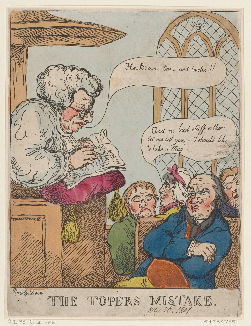 O Erro do Toper, 20 de julho de 1801., 20 de julho de 1801. de Thomas Rowlandson