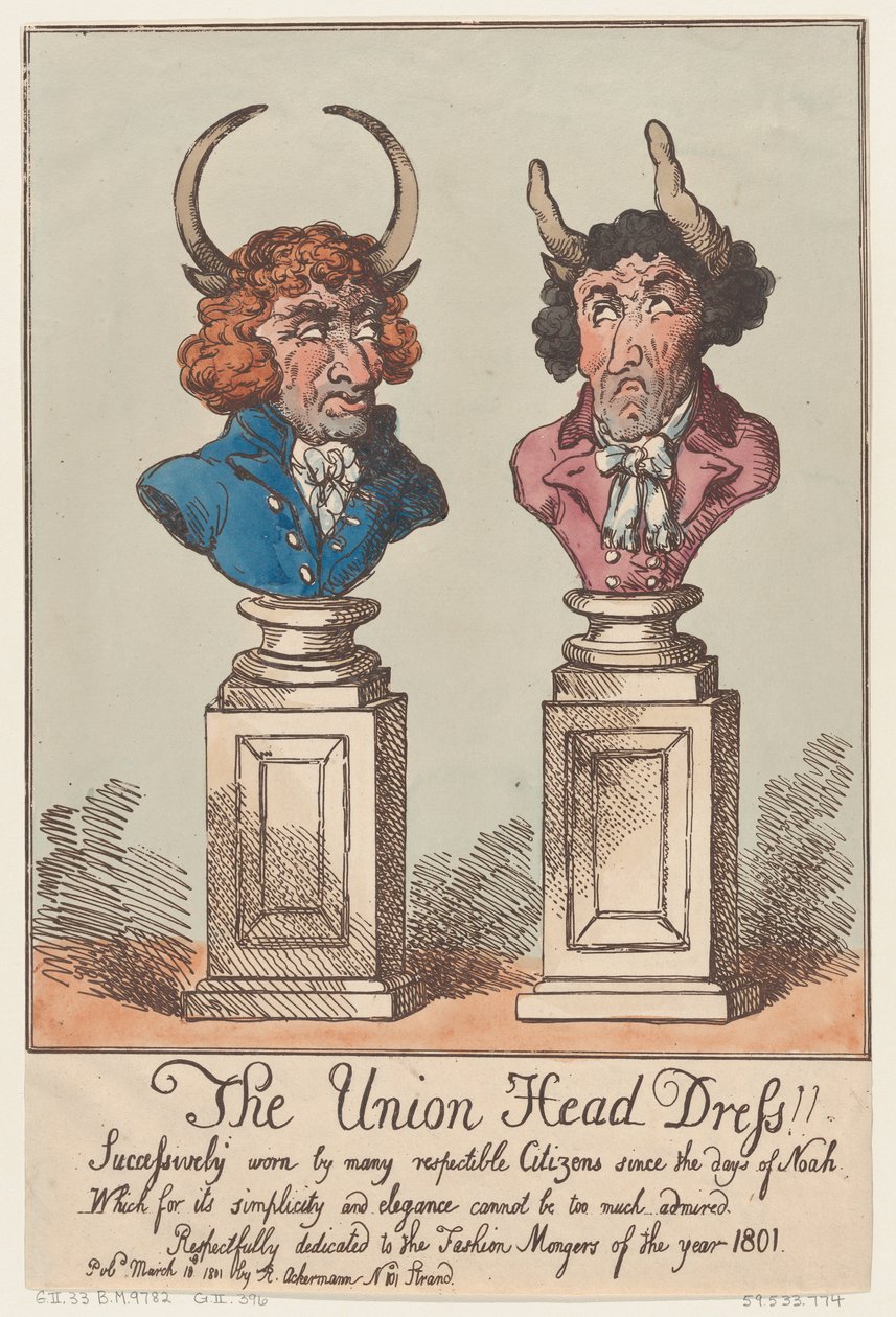 The Union Head Dress!!, 18 de março de 1801., 18 de março de 1801. de Thomas Rowlandson