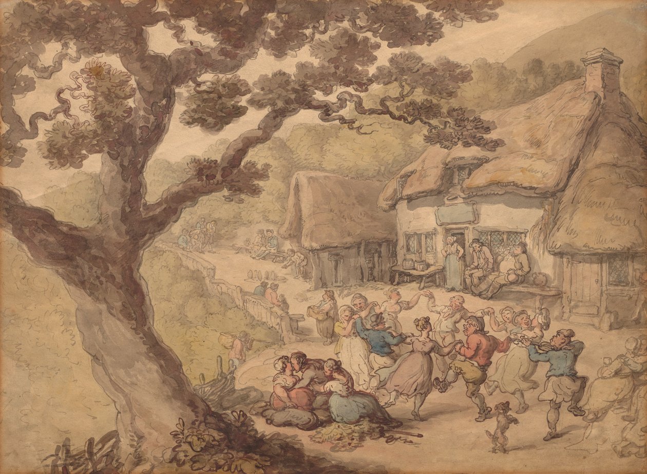A dança da vila. de Thomas Rowlandson