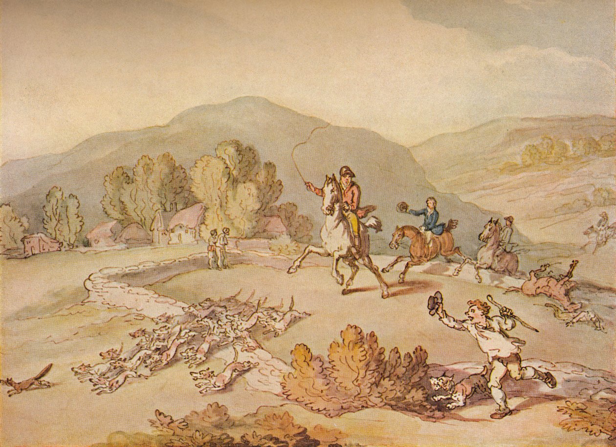 A caça à vila, c1800, 1922 de Thomas Rowlandson