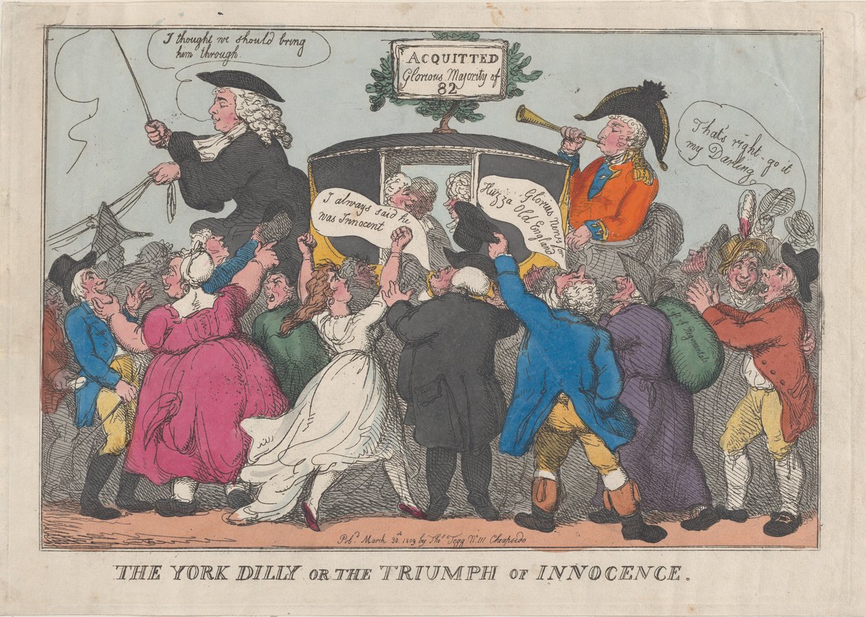 The York Dilly ou The Triumph of Innocence, 26 de fevereiro de 1809., 26 de fevereiro de 1809. de Thomas Rowlandson