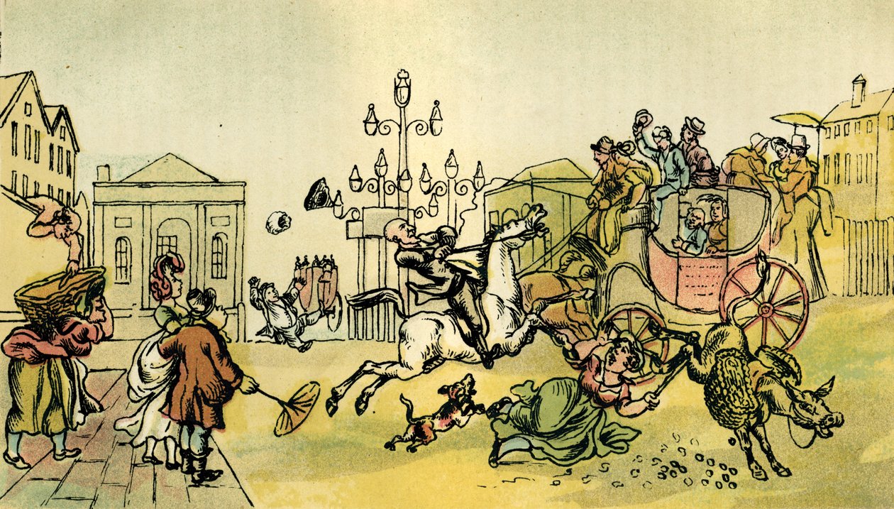 "O resultado da compra de um cavalo cego de Thomas Rowlandson