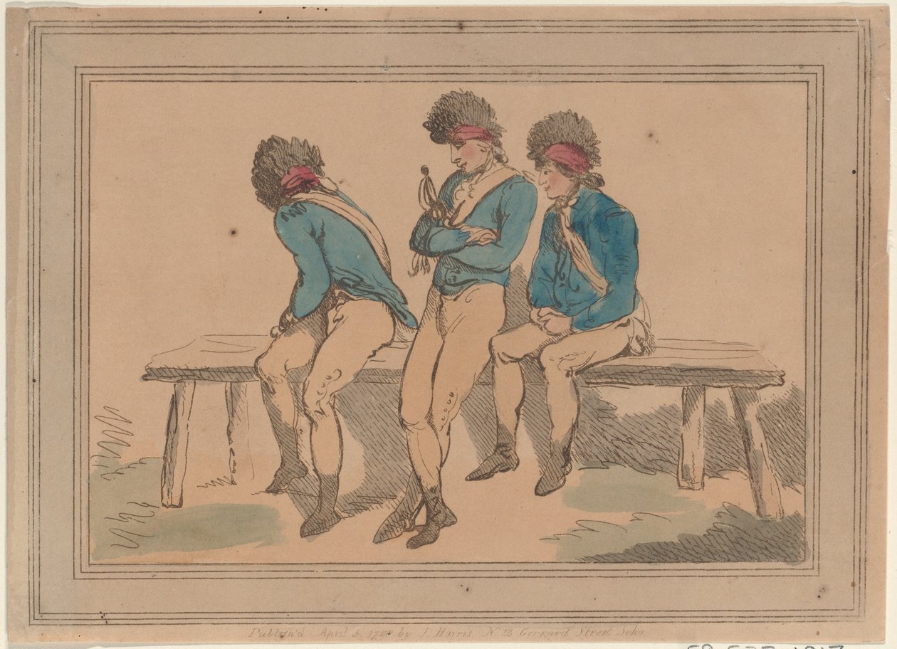 Três Voluntários, 1798., 1798. de Thomas Rowlandson