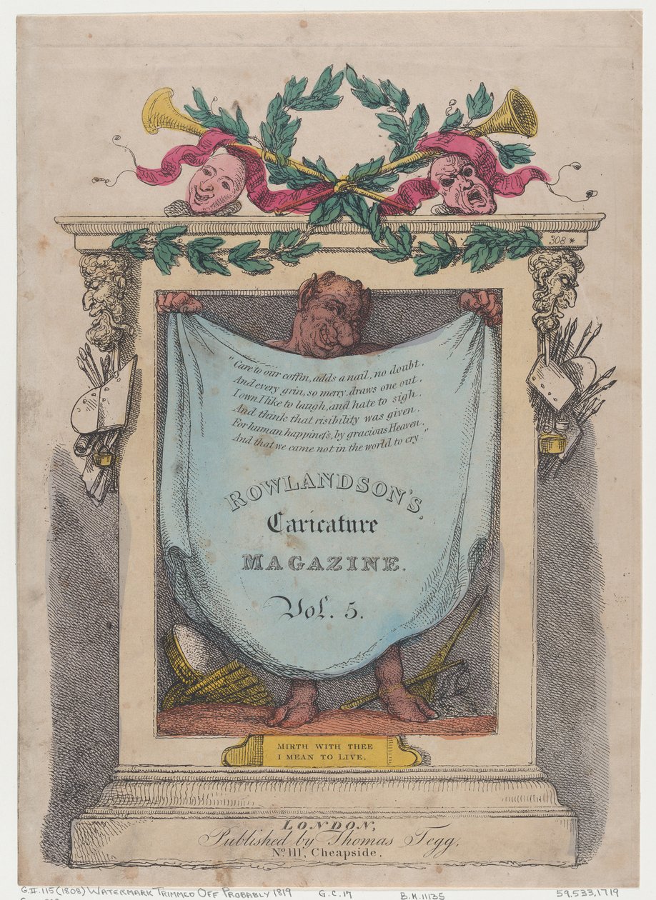 Página de rosto, Rowlandson