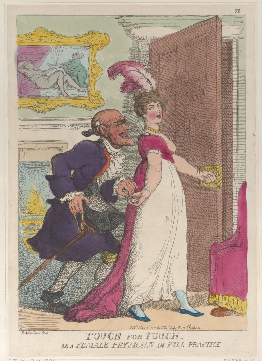Toque por toque ou uma médica em plena prática, 1º de maio de 1811., 1º de maio de 1811. de Thomas Rowlandson