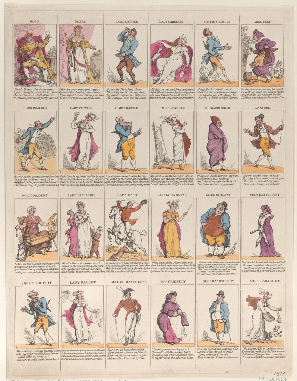 Personagens da Décima Segunda Noite, 1811., 1811. de Thomas Rowlandson