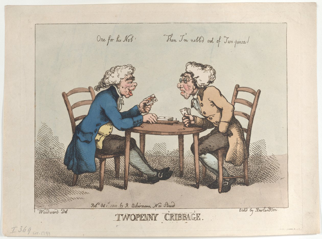 Twopenny Cribbage, [1 de outubro de 1799], reeditado em 1810., [1 de outubro de 1799], reeditado em 1810. de Thomas Rowlandson
