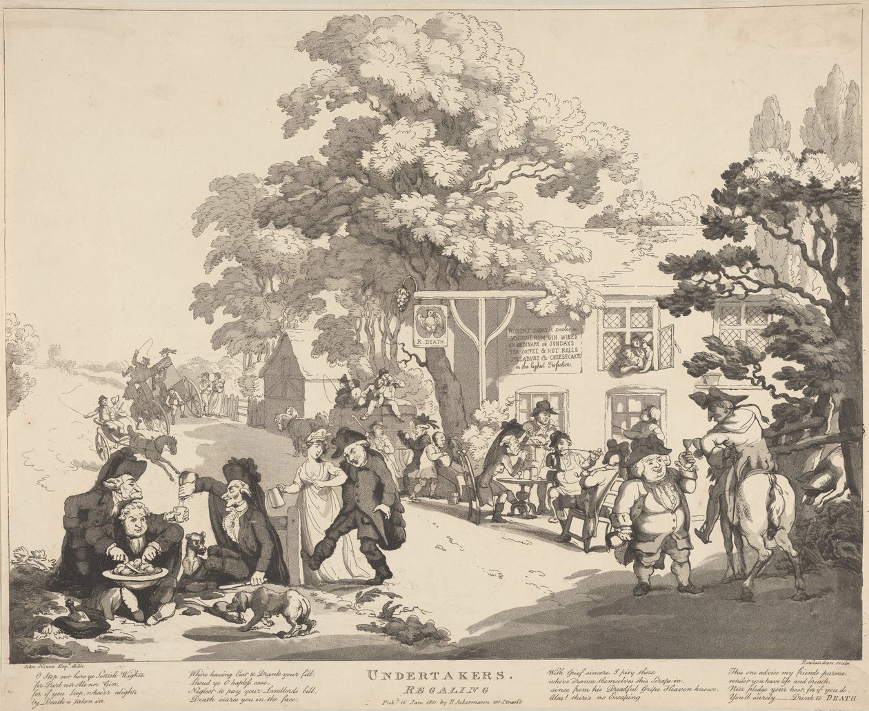 As histórias dos agentes funerários de Thomas Rowlandson