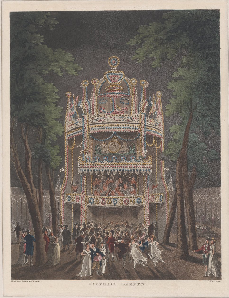 Jardim Vauxhall, 1809., 1809 de Thomas Rowlandson