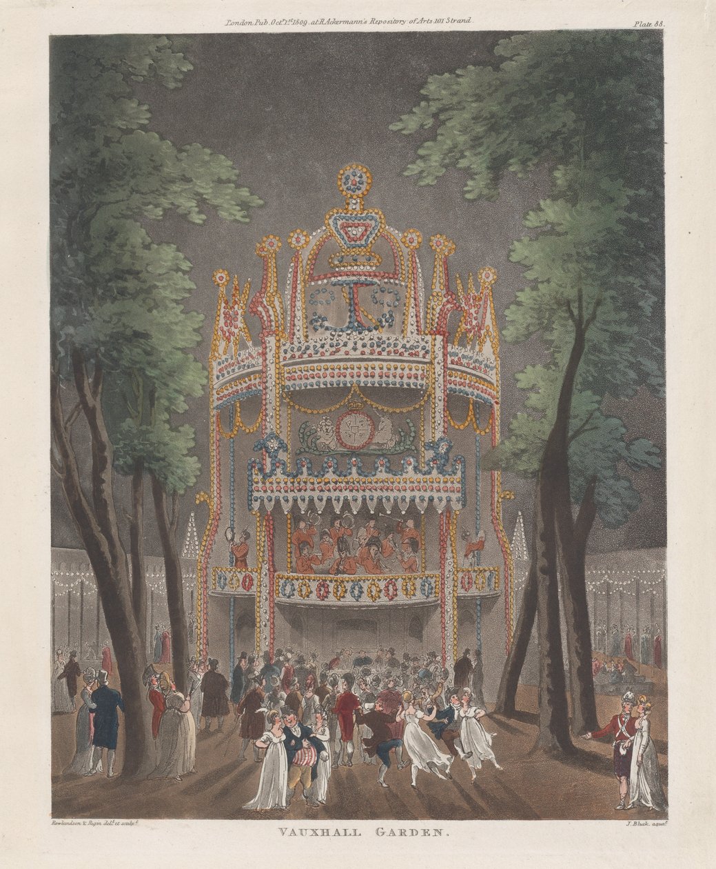 Vauxhall Garden, 2 de outubro de 1809., 2 de outubro de 1809 de Thomas Rowlandson