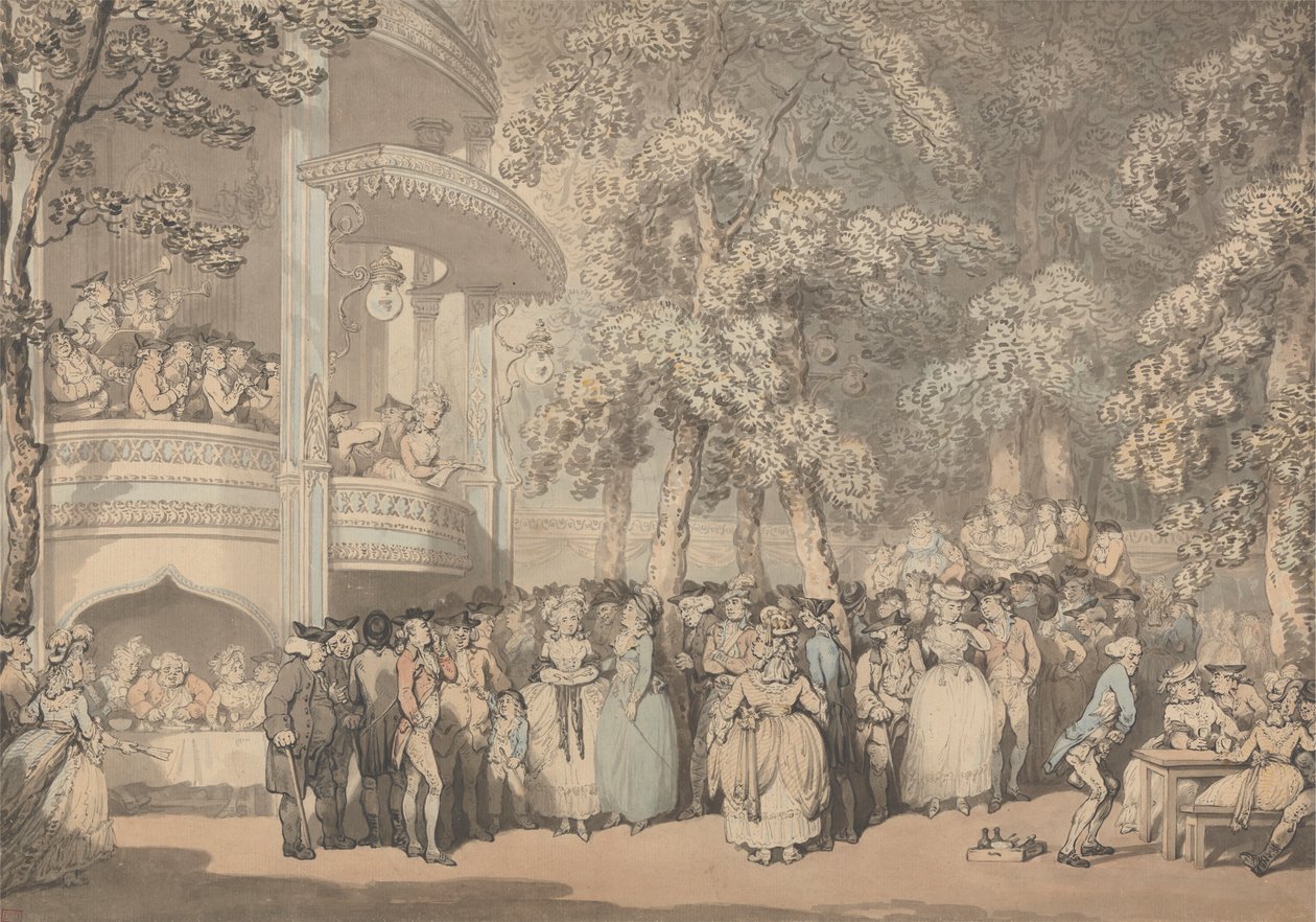 Jardins Vauxhall de Thomas Rowlandson