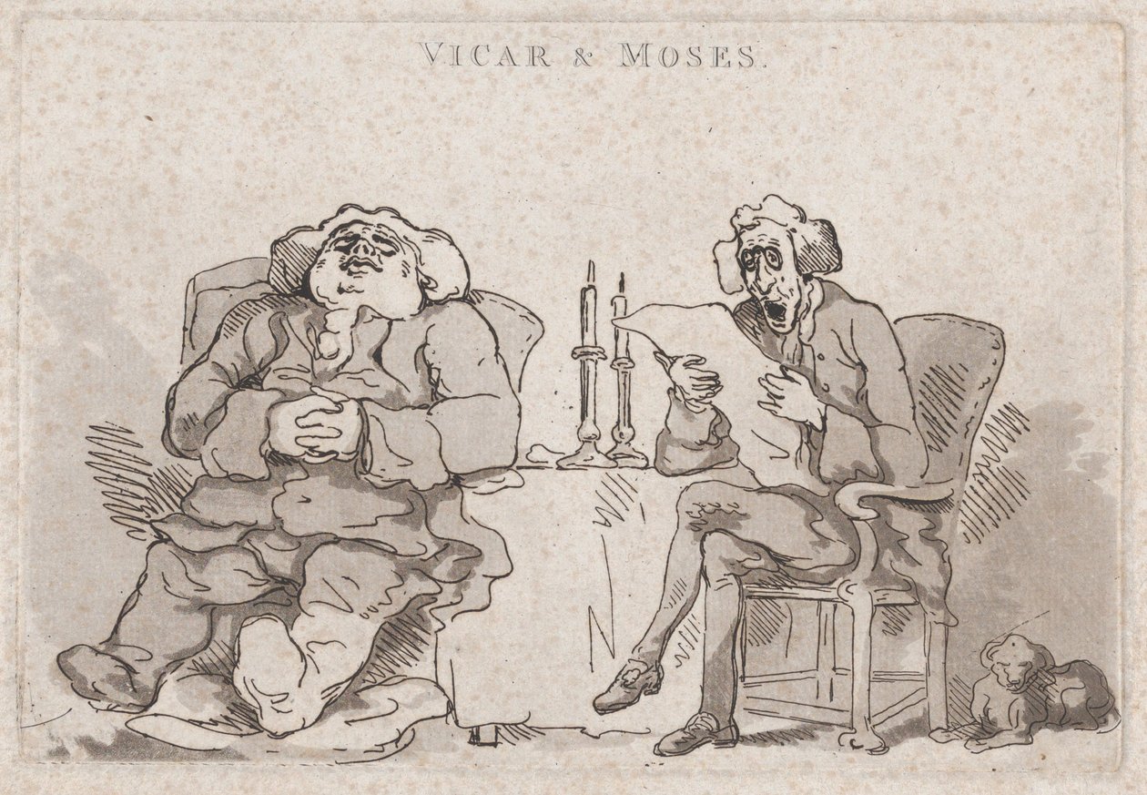 Vigário e Moisés, 1786., 1786. de Thomas Rowlandson