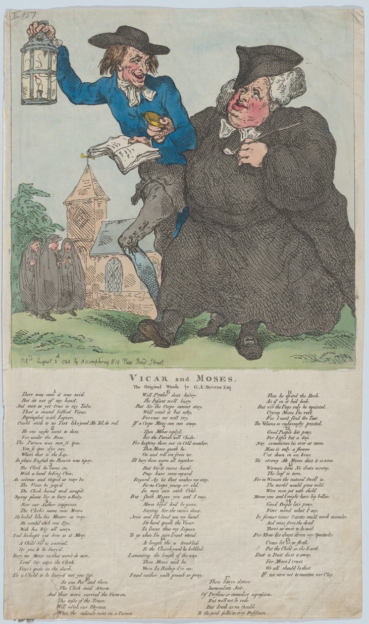 Vigário e Moisés, 8 de agosto de 1784., 8 de agosto de 1784. de Thomas Rowlandson