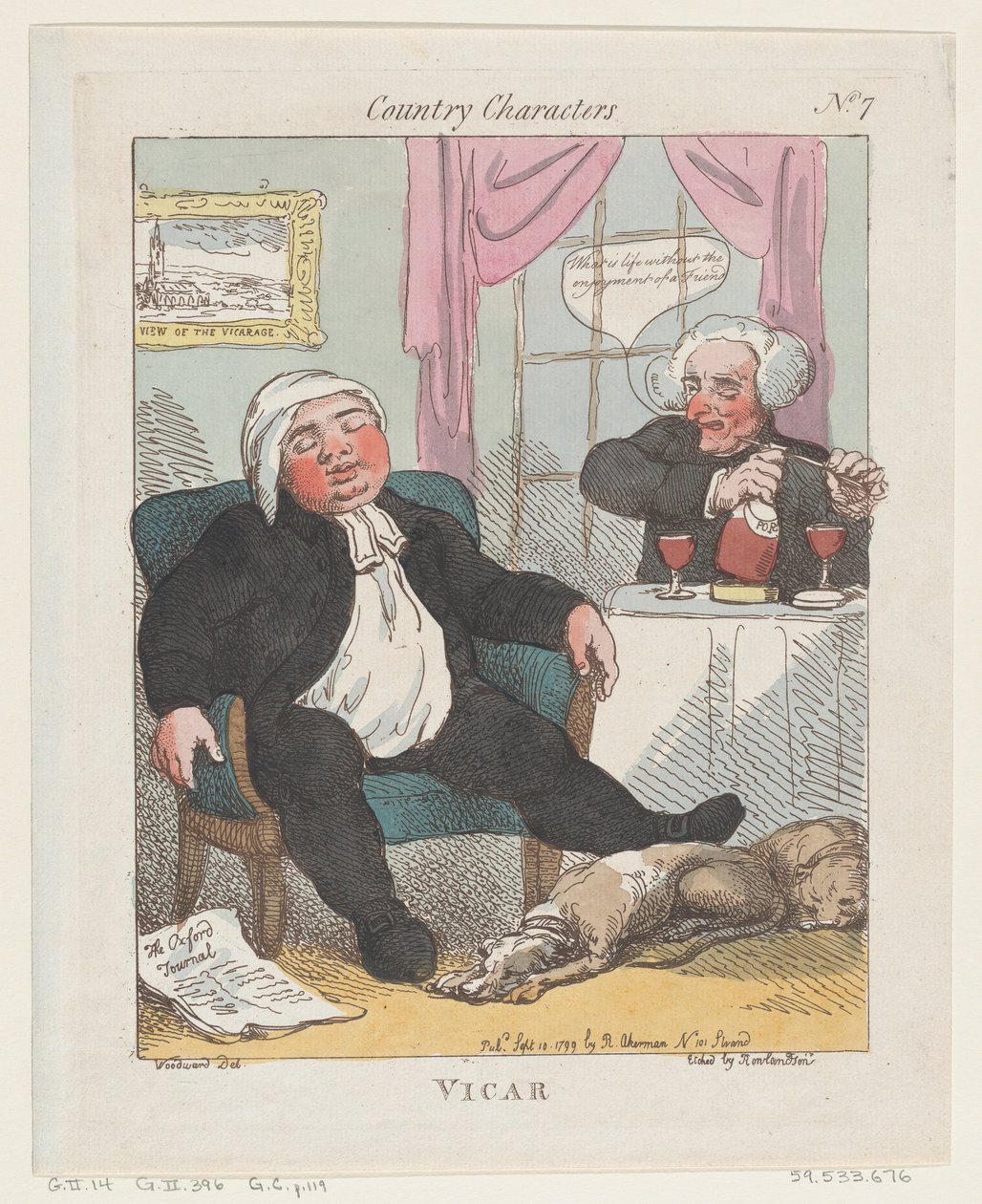 Vigário, 10 de setembro de 1799., 10 de setembro de 1799. de Thomas Rowlandson