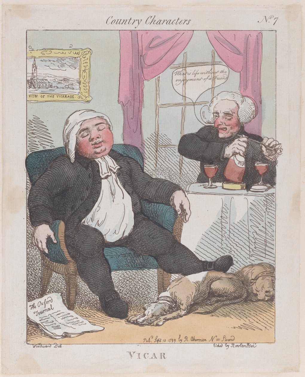 Vigário, 10 de setembro de 1799., 10 de setembro de 1799. de Thomas Rowlandson