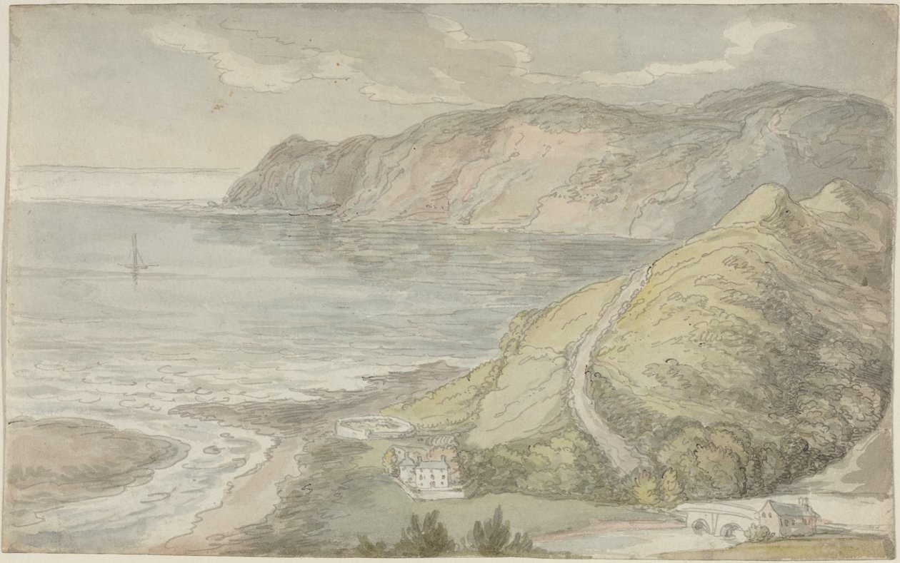 Vista a partir da pousada em Lynton de Thomas Rowlandson